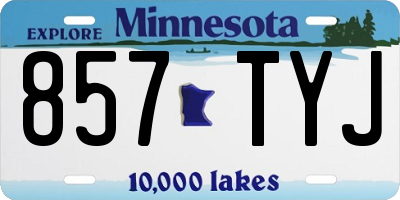 MN license plate 857TYJ