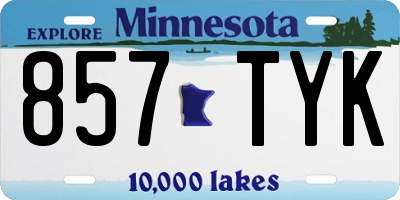 MN license plate 857TYK
