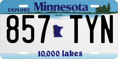 MN license plate 857TYN
