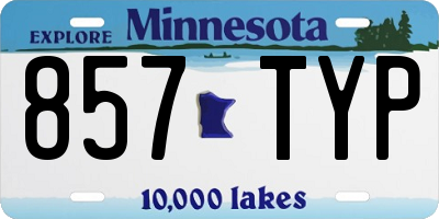 MN license plate 857TYP