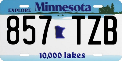 MN license plate 857TZB