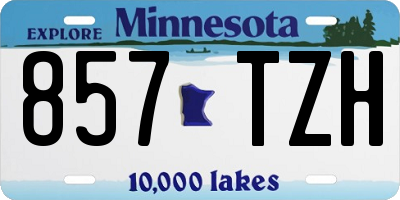 MN license plate 857TZH