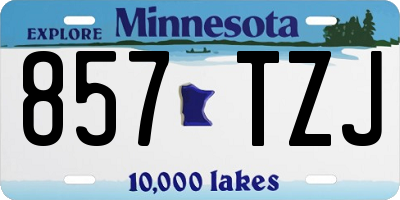 MN license plate 857TZJ