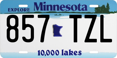 MN license plate 857TZL