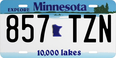 MN license plate 857TZN