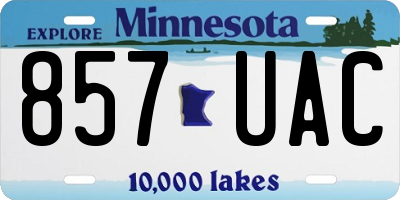 MN license plate 857UAC