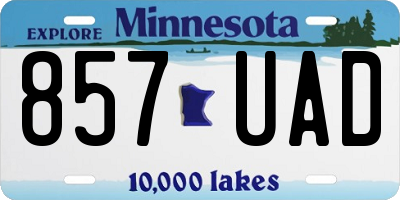 MN license plate 857UAD
