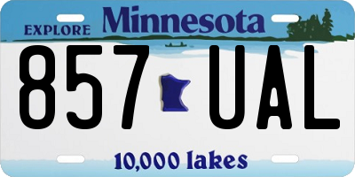 MN license plate 857UAL