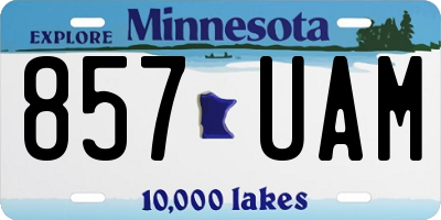MN license plate 857UAM