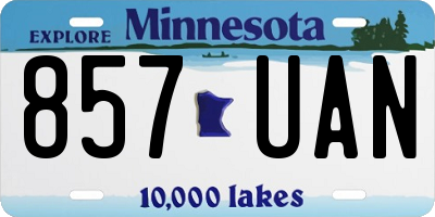 MN license plate 857UAN