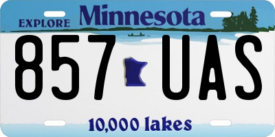 MN license plate 857UAS