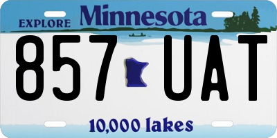 MN license plate 857UAT