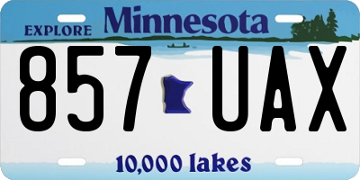 MN license plate 857UAX