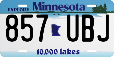MN license plate 857UBJ