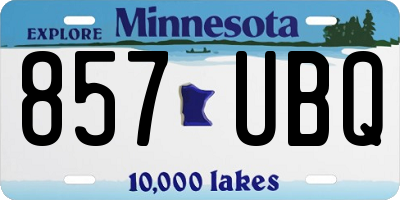 MN license plate 857UBQ