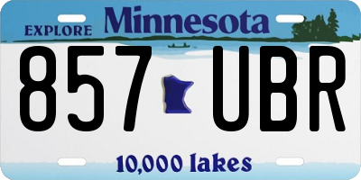 MN license plate 857UBR