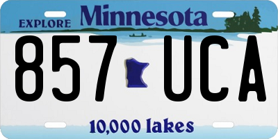 MN license plate 857UCA