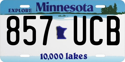 MN license plate 857UCB