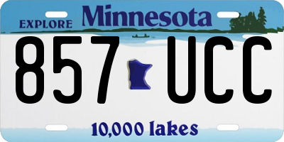 MN license plate 857UCC