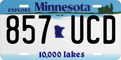 MN license plate 857UCD