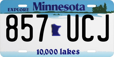 MN license plate 857UCJ