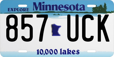 MN license plate 857UCK