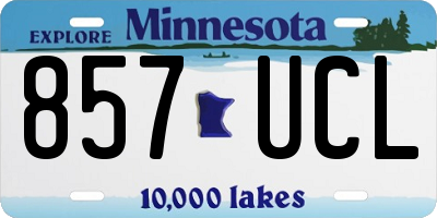 MN license plate 857UCL
