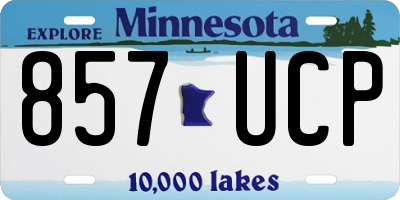 MN license plate 857UCP