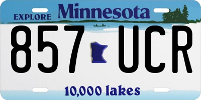 MN license plate 857UCR