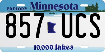 MN license plate 857UCS