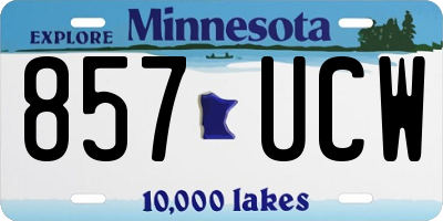 MN license plate 857UCW