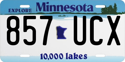 MN license plate 857UCX