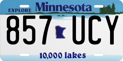 MN license plate 857UCY