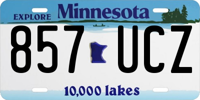 MN license plate 857UCZ