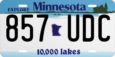 MN license plate 857UDC