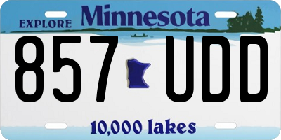 MN license plate 857UDD