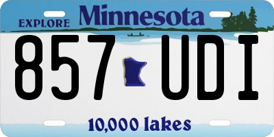 MN license plate 857UDI