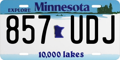 MN license plate 857UDJ
