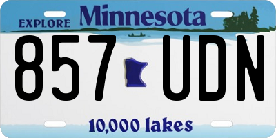 MN license plate 857UDN