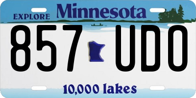 MN license plate 857UDO