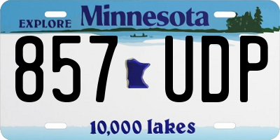 MN license plate 857UDP