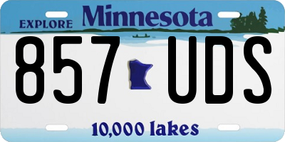 MN license plate 857UDS