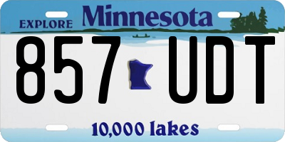 MN license plate 857UDT