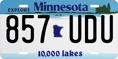 MN license plate 857UDU