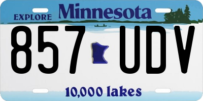 MN license plate 857UDV