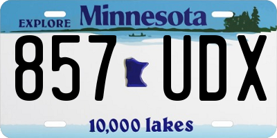 MN license plate 857UDX