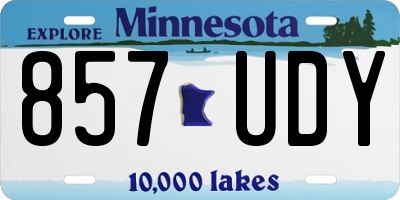 MN license plate 857UDY