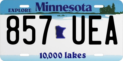 MN license plate 857UEA