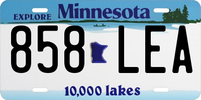 MN license plate 858LEA