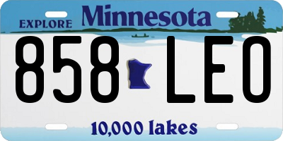 MN license plate 858LEO